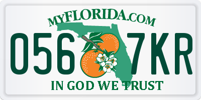 FL license plate 0567KR
