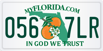 FL license plate 0567LR