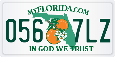 FL license plate 0567LZ