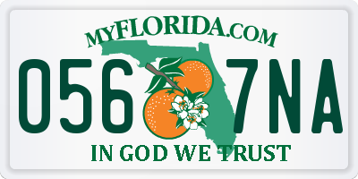 FL license plate 0567NA