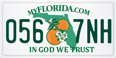 FL license plate 0567NH