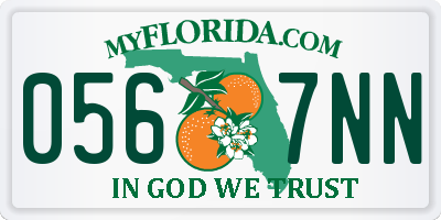 FL license plate 0567NN
