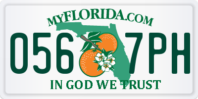 FL license plate 0567PH