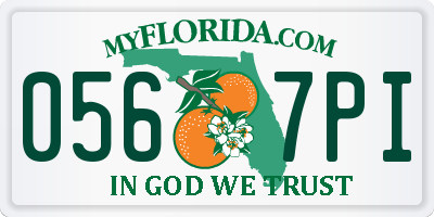 FL license plate 0567PI
