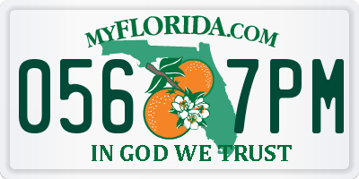 FL license plate 0567PM