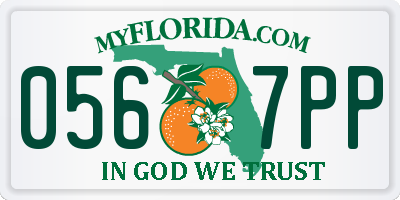FL license plate 0567PP