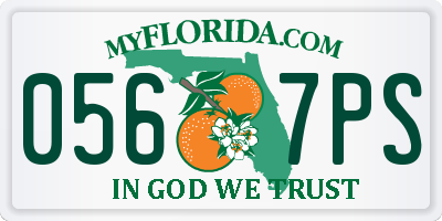 FL license plate 0567PS