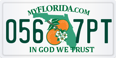 FL license plate 0567PT