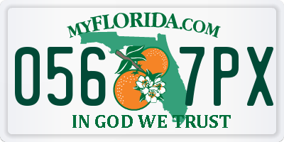 FL license plate 0567PX