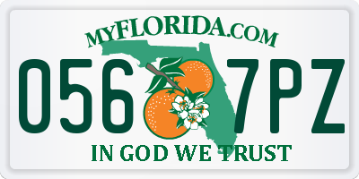 FL license plate 0567PZ