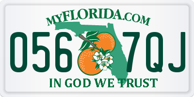 FL license plate 0567QJ