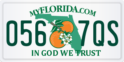 FL license plate 0567QS