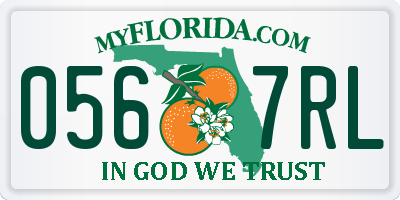 FL license plate 0567RL