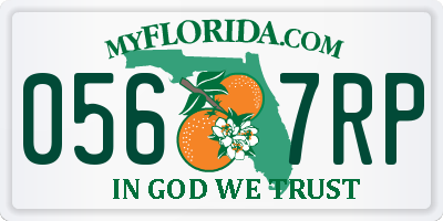 FL license plate 0567RP
