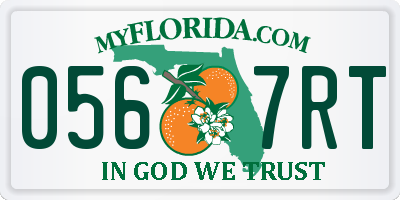 FL license plate 0567RT