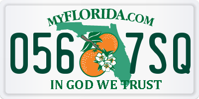 FL license plate 0567SQ