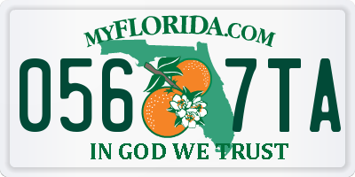FL license plate 0567TA