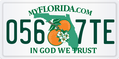 FL license plate 0567TE