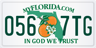 FL license plate 0567TG