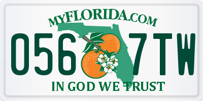 FL license plate 0567TW