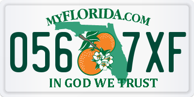 FL license plate 0567XF