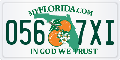 FL license plate 0567XI