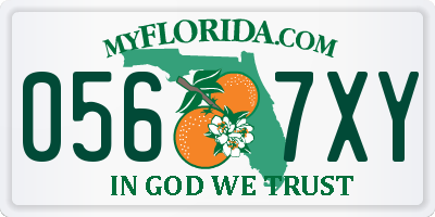FL license plate 0567XY