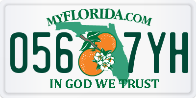 FL license plate 0567YH
