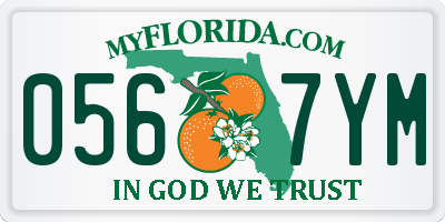 FL license plate 0567YM