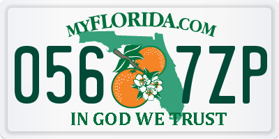 FL license plate 0567ZP