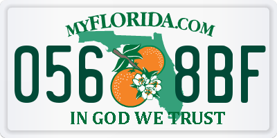 FL license plate 0568BF