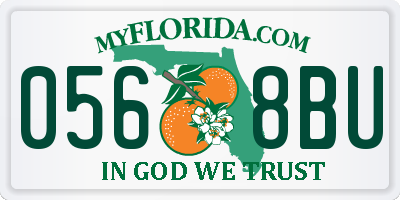 FL license plate 0568BU