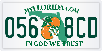 FL license plate 0568CD