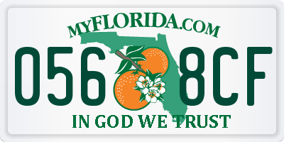 FL license plate 0568CF