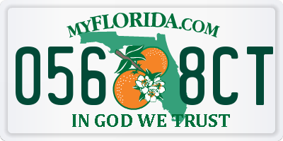FL license plate 0568CT