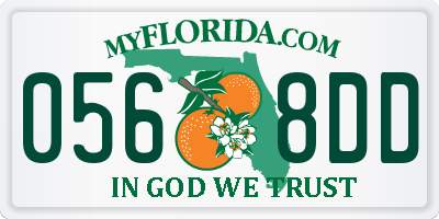 FL license plate 0568DD