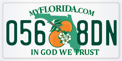 FL license plate 0568DN