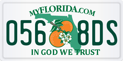 FL license plate 0568DS