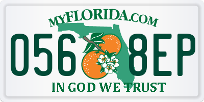 FL license plate 0568EP