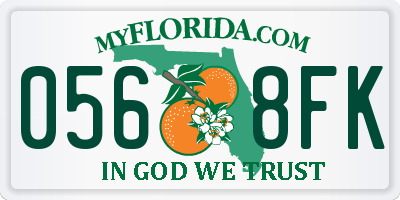 FL license plate 0568FK