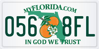 FL license plate 0568FL