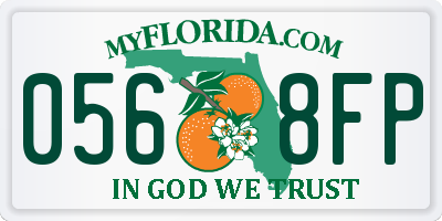 FL license plate 0568FP