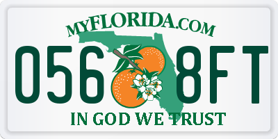 FL license plate 0568FT