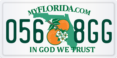FL license plate 0568GG