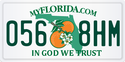 FL license plate 0568HM