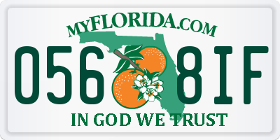 FL license plate 0568IF