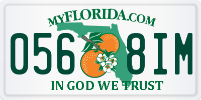 FL license plate 0568IM