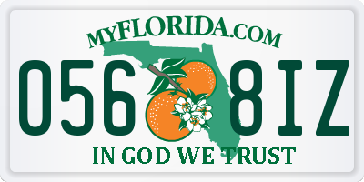 FL license plate 0568IZ