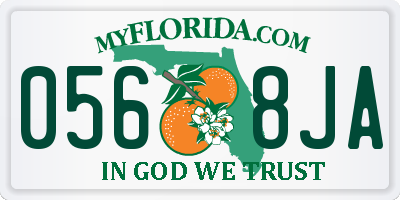 FL license plate 0568JA