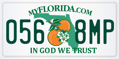 FL license plate 0568MP